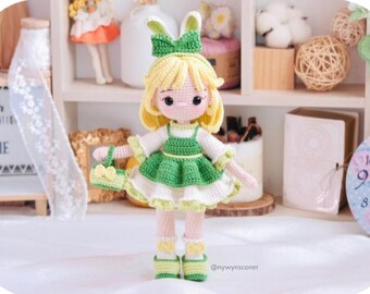 Lalka Lily-zestaw Amigurumi-PDF-wzór szydełkowy