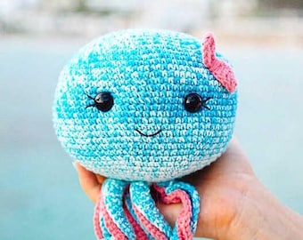Niebieski-Ośmiornica-Amigurumi-PDF-Wzór-Szydełkowy