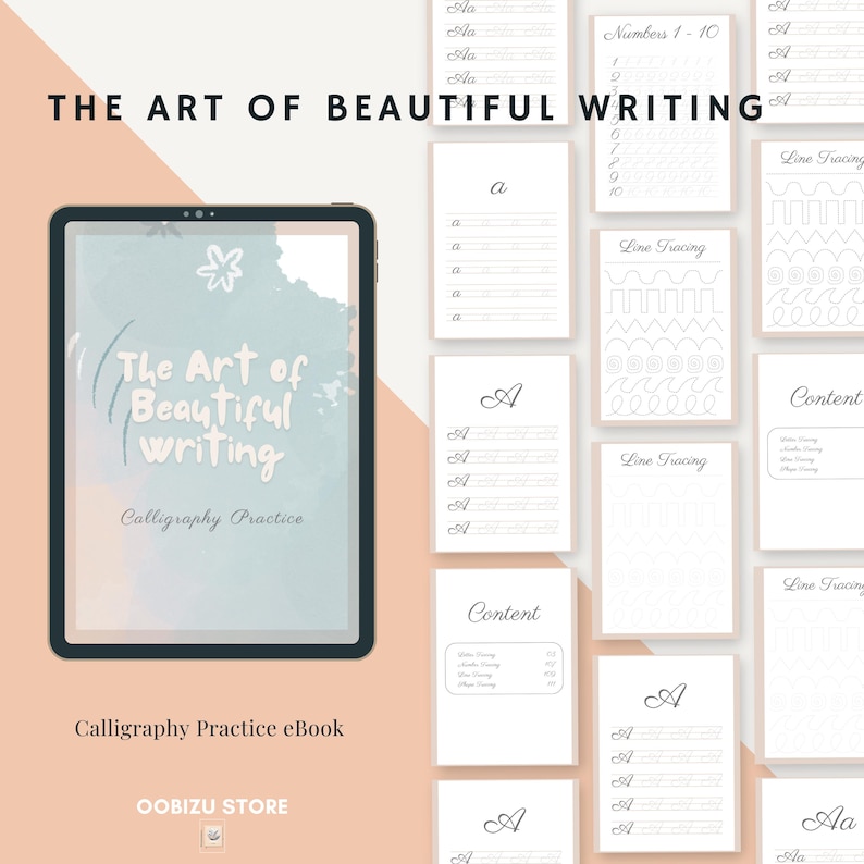 The Art of Beautiful Writing - Calligraphy Practice Ebook | Lettering ...