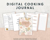 Digital Cooking Journal | Digital RECIPE BOOK, GoodNotes Planner, iPad Planner Notability Planner Yearly Meal Digital Planner Cookbook