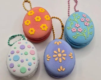 3D Printed Easter Egg Macaron Keychain