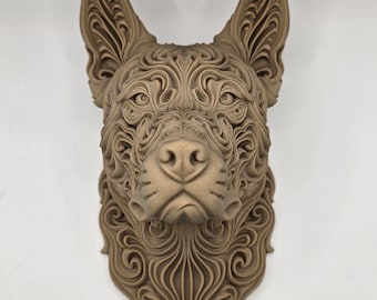 Thai Ridgeback 3D Printed Wall Art - Wood Pla