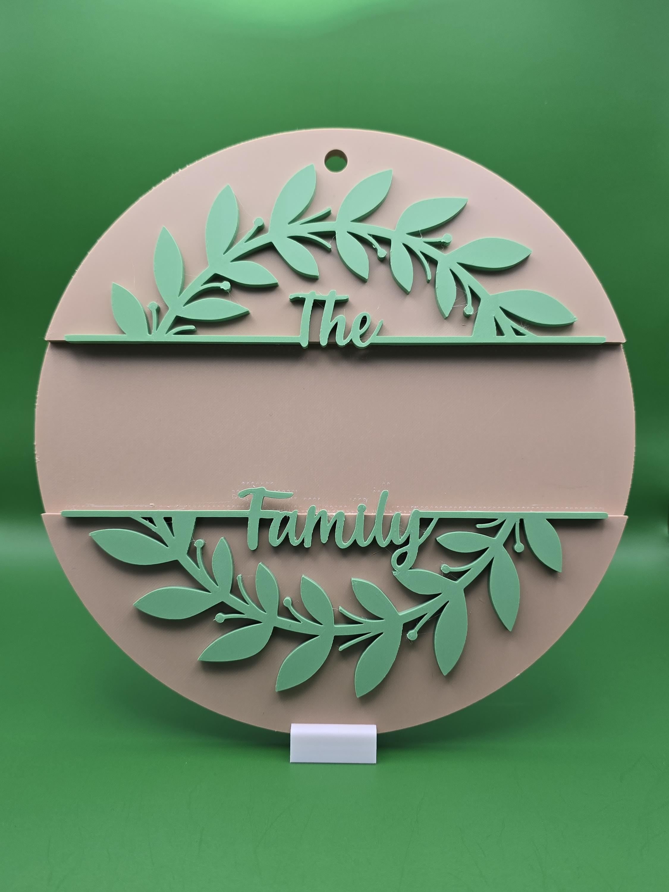 Custom 3D Printed the Family Hanging Sign Personalized Decoration - Etsy