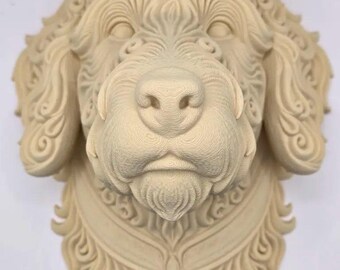 Baroque 3D Printed Wood PLA Wall Art