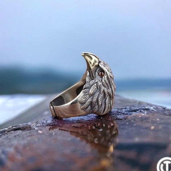 Eagle Head Ring, Viking Ring, Viking Eagle Jewellery, Viking Jewelry, Silver Viking Ring, Vintage Ring, Ancient Ring, Norse Mythology