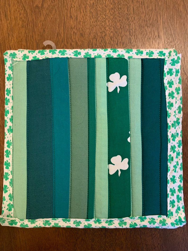 Striped Hot Pads: St. Patrick's Day-Adjacent Stripes image 3