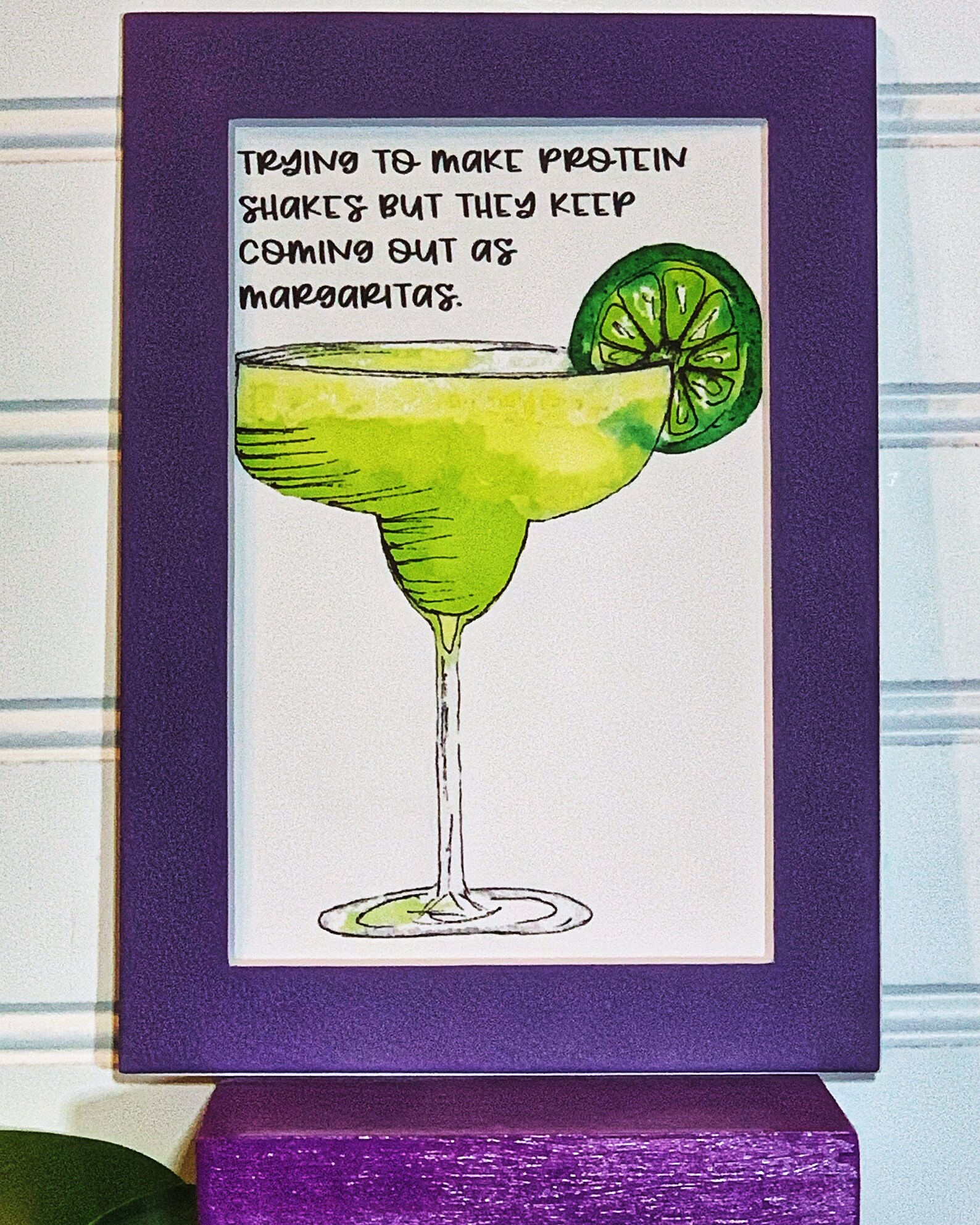 Funny Margarita Quote Giclee Watercolor Art Print Etsy