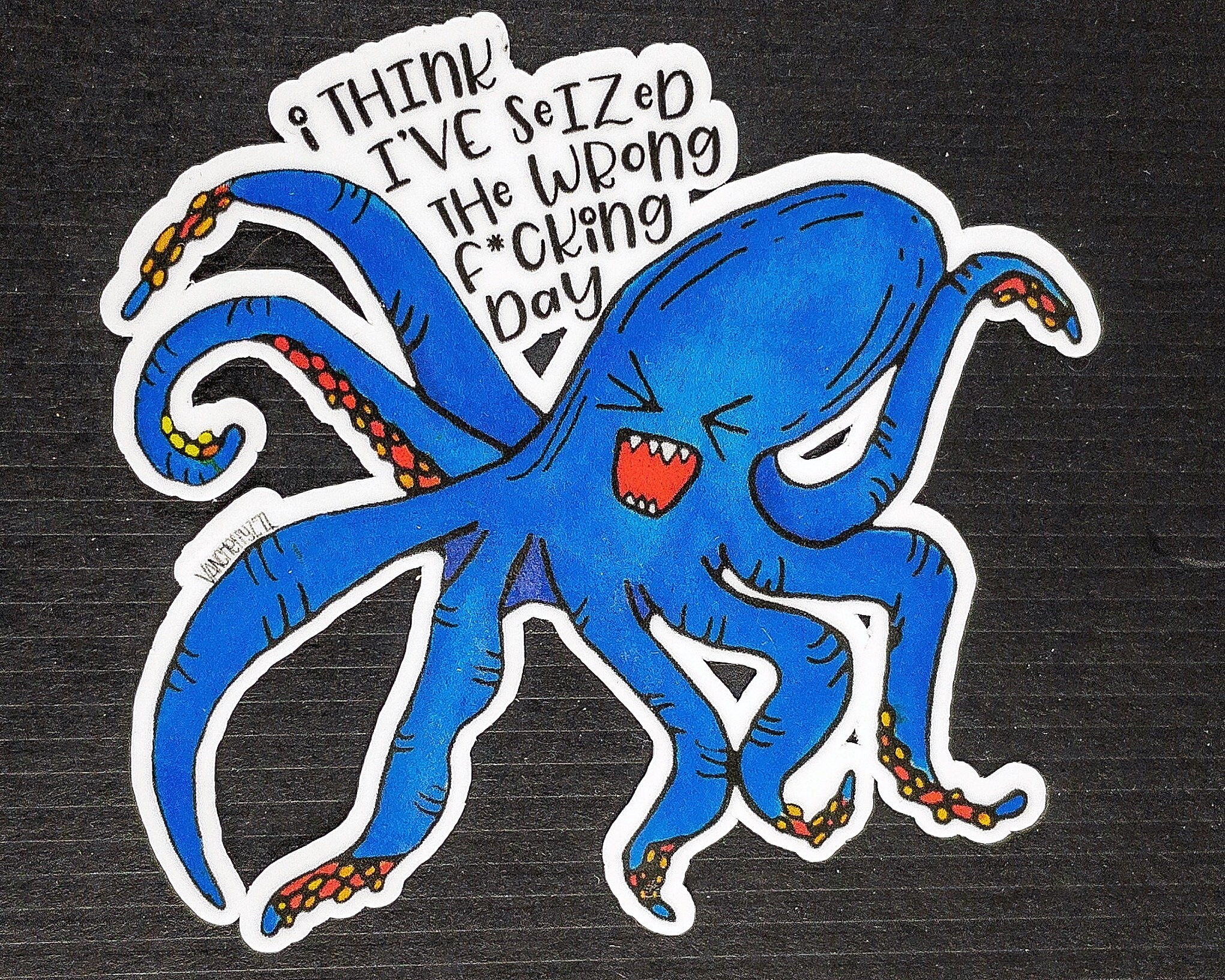Funny Octopus Sticker Laptop Decal Water Bottle Sticker Sarcastic Vinyl ...