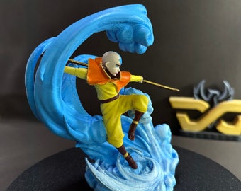 Avatar Aang Figurine | The Last Airbender Collectible | Handmade Sculpture | Airbending Statue | Fan Favorite Character | Gift Idea 7 inches