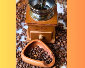 Retro Wooden Burr Coffee Grinder – Manual Ceramic Mill