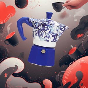 Bialetti x Dolce & Gabbana Moka Pot: Blu Mediterranean, Limited Edition + Coffee