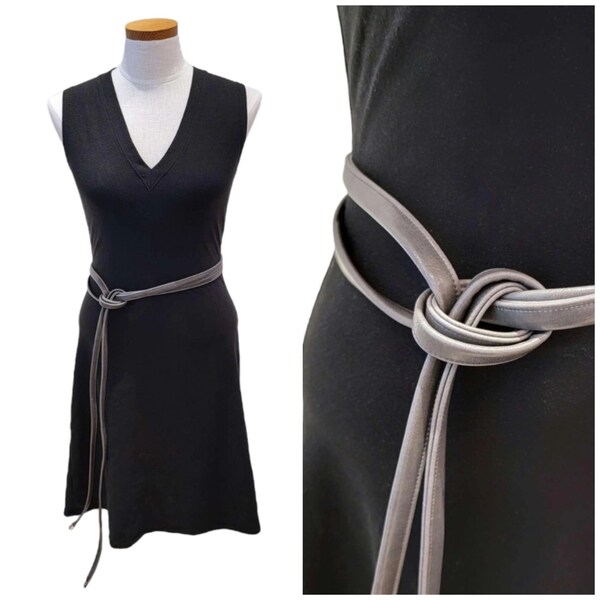 Cinturón de envoltura delgada para vestido / cinturón de cuero vegano / cuero de cinturón fino / cinturón de corbata mujeres / cinturón de envoltura de cuero para mujeres / cinturón Obi Sash