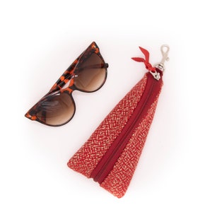 Padded Glasses Case with Clip - Handsewn Glasses Case - Eyeglass Holder