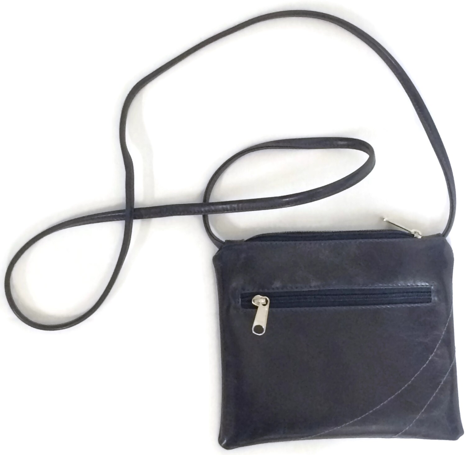 Small Cross Body Bag Black Vegan Leather Etsy
