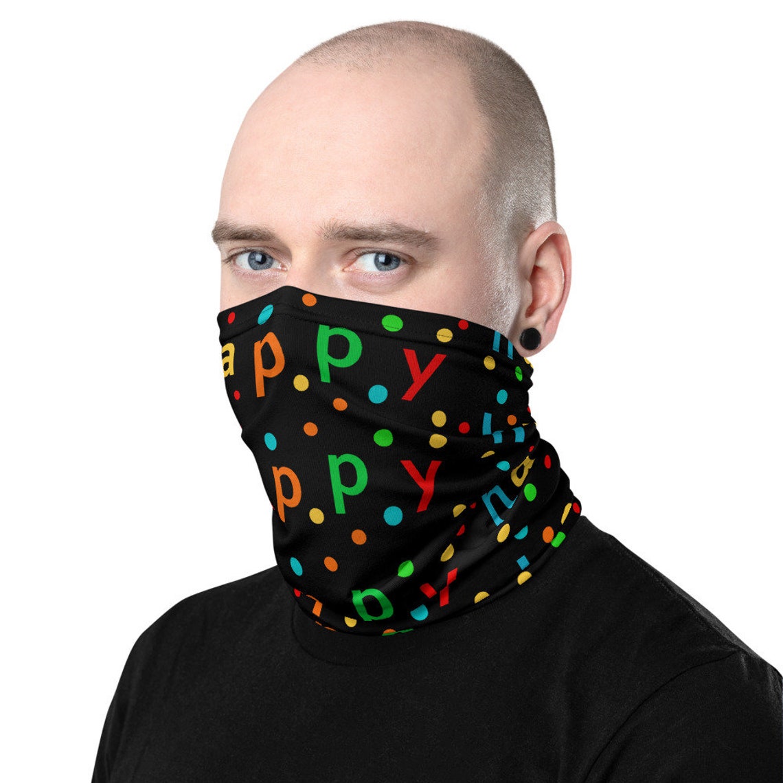 Happy Neck Gaiter Multipurpose Face Mask Bandana Etsy