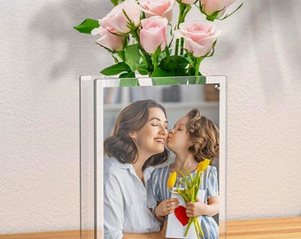 Acrylic Flower Vase & Photo Frame 2 in 1 Design| Flower Arrangment| Unique Gift| Mother's Day Gift| Picture Vase| Flower Vase| Home Decor