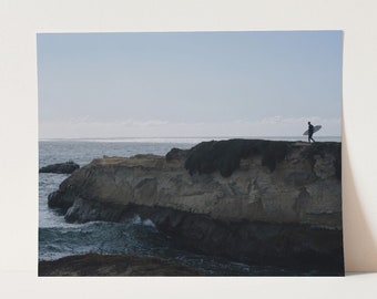 Surfing, Santa Cruz photography print, California wall art