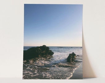 Malibu photography print, California sunset wall art