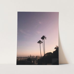 Hollywood Hills sunset photography print, Los Angeles, California wall art