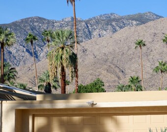 Yellow, Palm Springs photography print, Mid-Century Modern architecture wall art