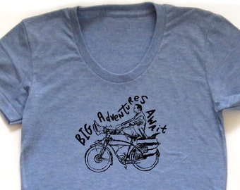 Pee Wee Big Adventures Await : Women's Tee Free Shipping Runs Small!