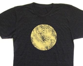 unisex moon t-shirt, moon tee, the moon, night sky, astronomy tee, moon lover, nighttime tee, cool men's gift, printed dude tee, rad tee,