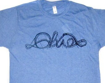 ohio rollercoaster unisex tee, roller coaster t-shirt, ohio tshirt, sandusky tee, thrill seeker amusement park tee