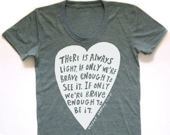 Women's Amanda Gorman Brave Enough T-Shirt, Hope Poetry Quote Tee