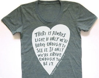 light women's tee, amanda gorman tee, poetry, hope, optimism, brave enough to see it, brave enough to be it t-shirt, free ship