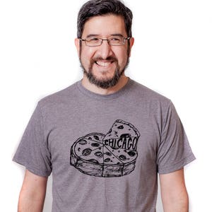chicago pizza t-shirt, chicago, pizza tee, deep dish pizza, chicago love, chicago represent, hipster food lover tee, cool dude gift, graphic
