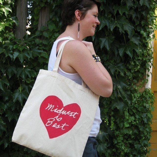 HealthdesignShops, embossed heart tote bag