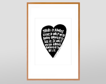 There Is Always Light Amanda Gorman Art Print DOWNLOAD ONLY Small Black and White Digital Print