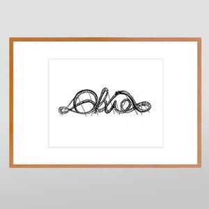 Ohio Rollercoaster Art Print DOWNLOAD ONLY Small