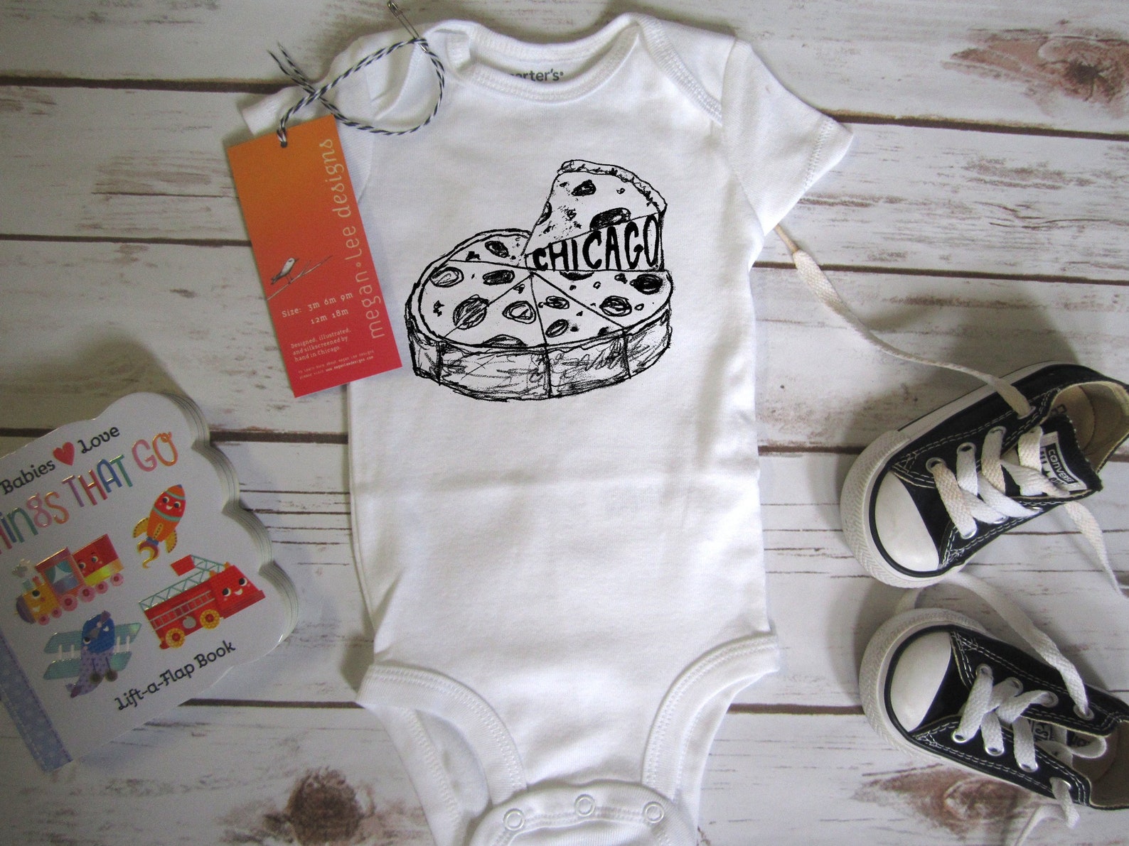 Chicago Pizza Baby Onesie® Cute Baby Gift Chicago Baby Etsy
