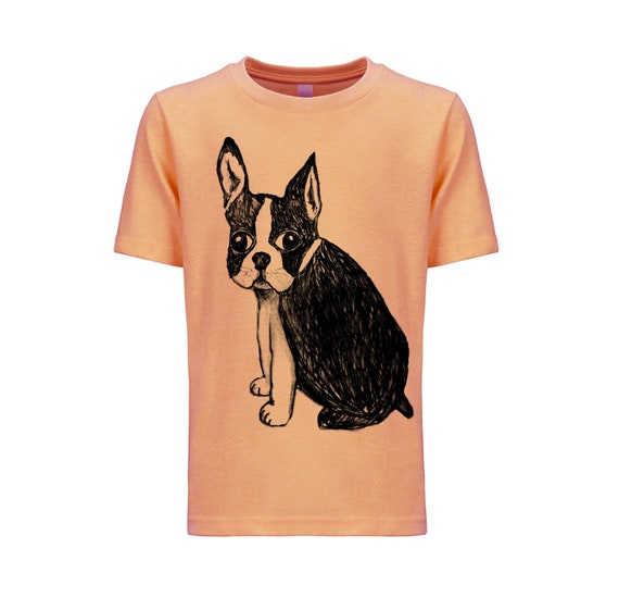 boston terrier tshirt, boston terrier t, dog tshirt, cute boston terrier shirt, illustration, girl's shirt, boy's shirt, free shipping