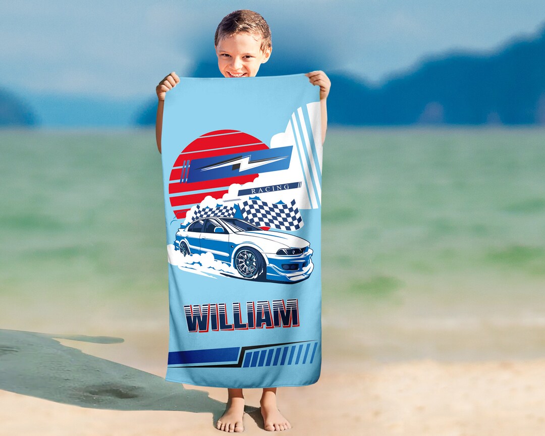Personalised Car Towel, Personalised Boys Towel, Car Towel ...