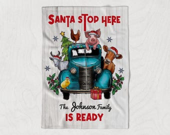 Personalized Xmas Blanket, Christmas Gift, Custom Christmas Blanket, Christmas Animal Blanket, Custom Name Blanket, Christmas Blanket