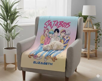 Kpop Demons Hunters Blanket,Custom Saja Boys Demon Hunters Blanket,Personalized Anime Blanket,Personalized Saja Boys Demon Hunters Blanket