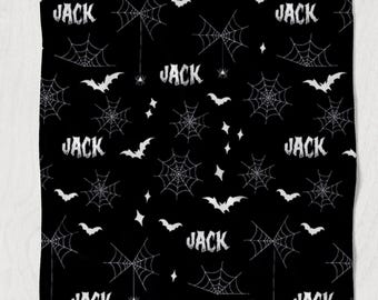 Halloween Name Blanket-Personalized Halloween Blanket-Kids Blanket with Name-Custom Name Blanket-Personalized Blanket Halloween-Halloween
