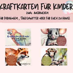 Geest dierenkaarten | Affirmatiekaarten | Aanmoedigingskaarten voor kinderen | Gebruik in de kleuterklas | scholen | Moeders en vaders | positief zelfbeeld