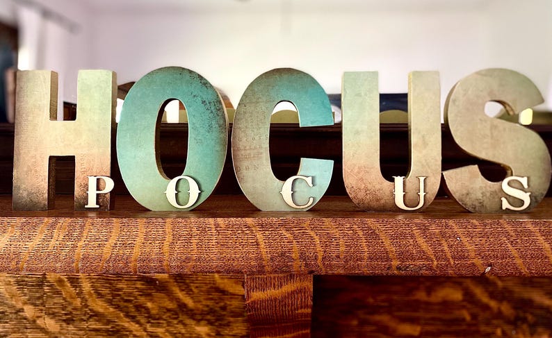 Hocus Pocus Standing Wood Letters: Halloween Fall Decor - Etsy