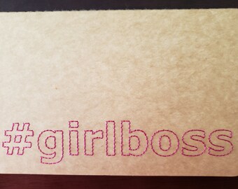 girl boss - hand-embroidered notebook