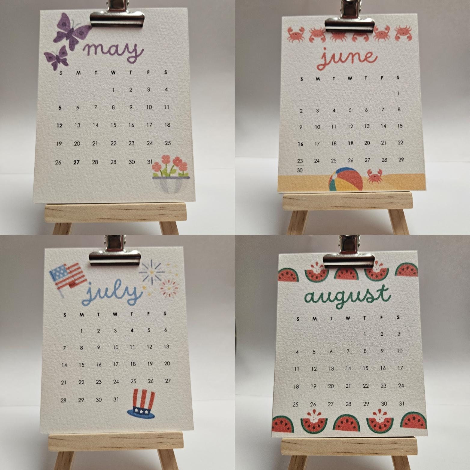 2024 Mini Easel Calendar Etsy