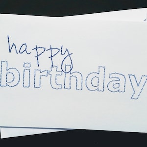 carte brodée à la main joyeux anniversaire