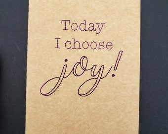choose joy - hand-embroidered notebook