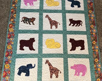 Vintage Sweet Jungle Animal Baby Blanket Crib Blanket Light