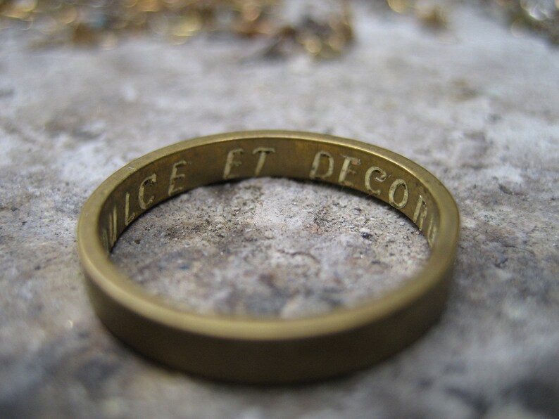 Something Inside Me Swirl Engraved Brass Ring Etsy