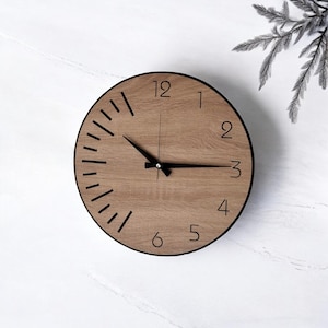 Large Round Wall Clock, Wooden Wall Clock, Stylish Wall Clock, Decorative Wall Clock, Silent Clock, Special Design Clock, Office Wall Decor