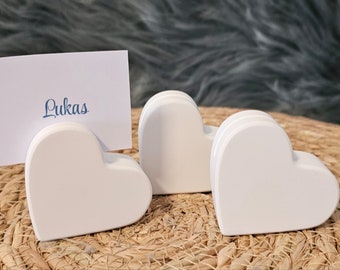 Portafoto / portabiglietti / portasegnaposto a forma di cuore in Keraflott