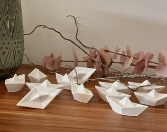 Boten uit Keraflott, voor communie, doop, vormsel, wit, schip voor decoratie